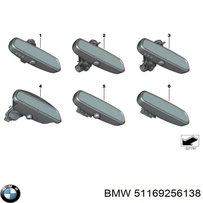 51169256138 BMW Lusterko wewnętrzne