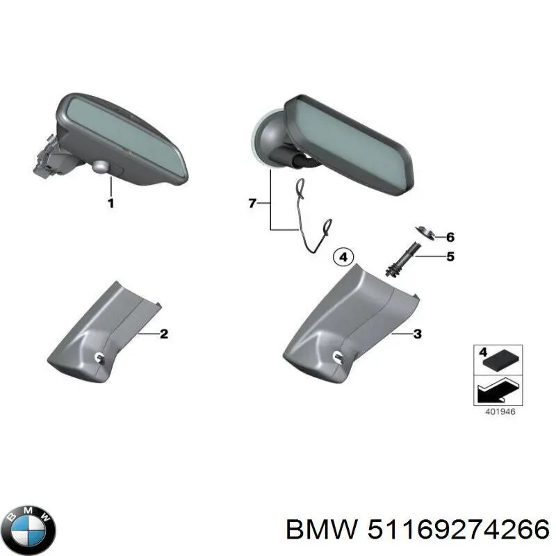 Do koszyka Lusterko wewnętrzne BMW X5  F15, F85