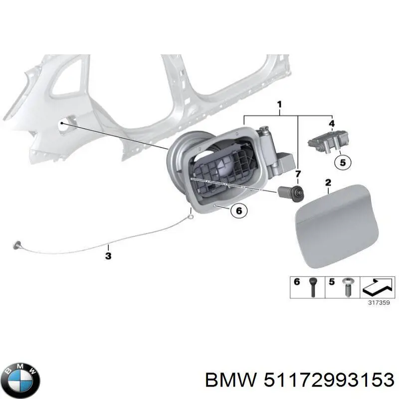 Klapka wlewu paliwa do BMW X1 (E84)