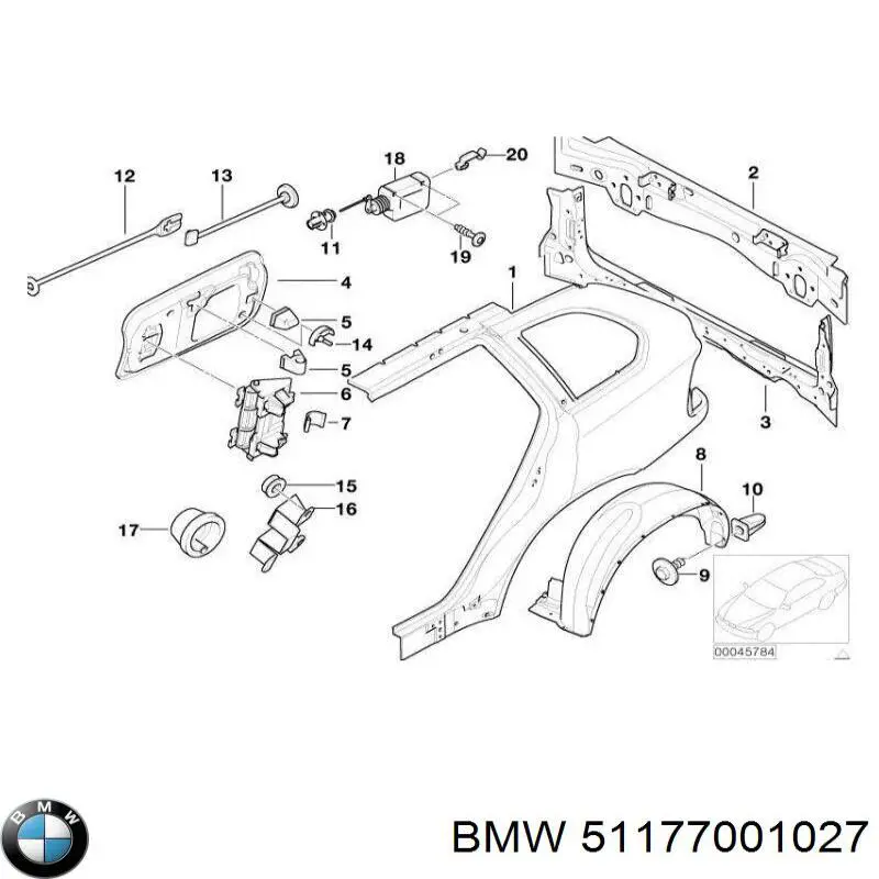 Klapka wlewu paliwa BMW X5 SUV (E53) (2000 - 2006) cena, od 60,04 USD