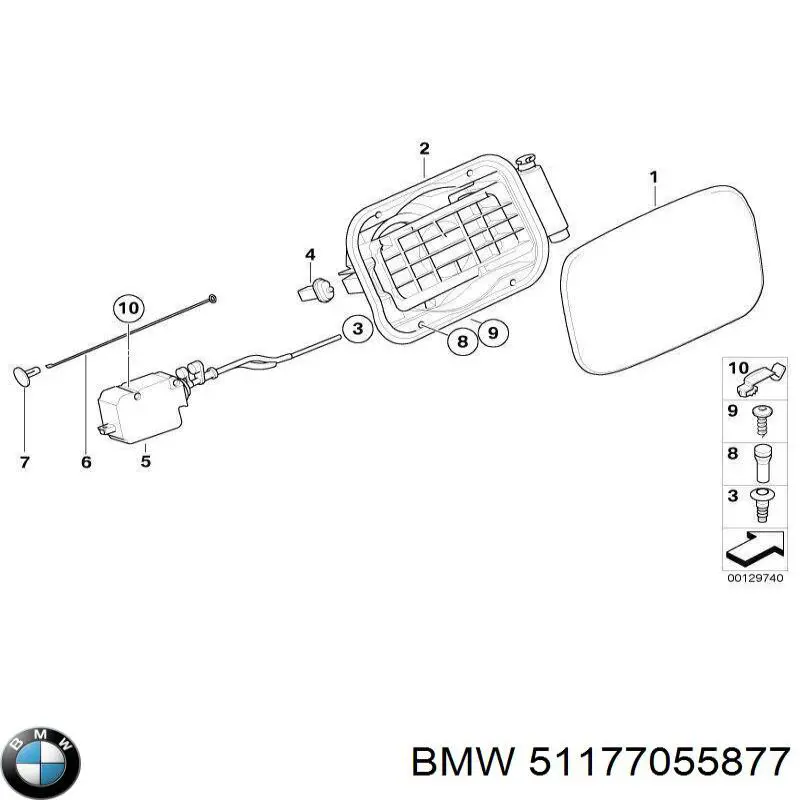 Klapka wlewu paliwa do BMW X3 (E83)