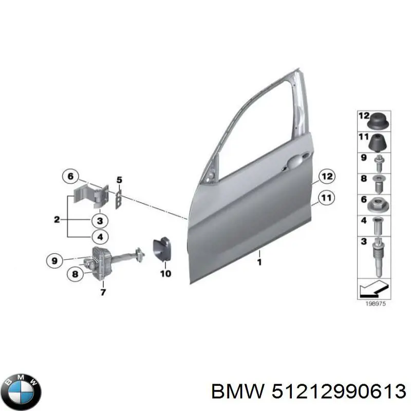 Ogranicznik drzwi przedni do BMW X1 (E84)