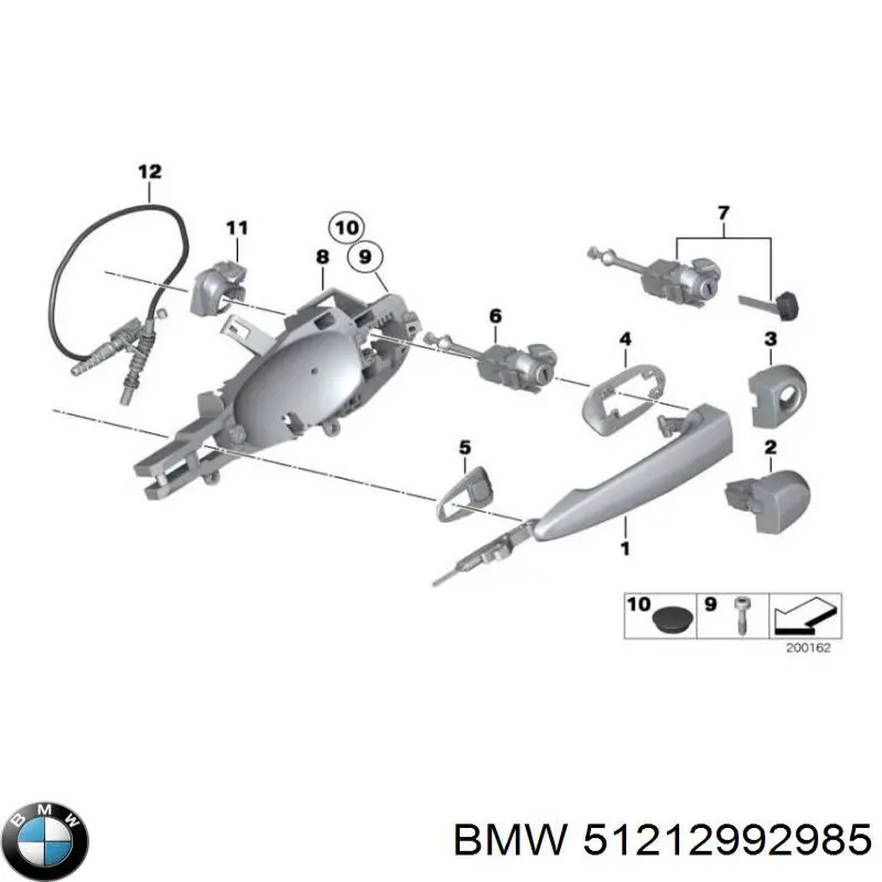 Klamka drzwi przednich zewnętrzna lewa do BMW X1 (E84)