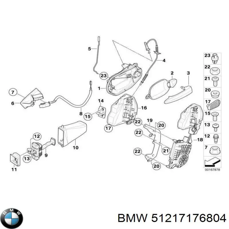 Ogranicznik drzwi przedni do BMW 5 (E60)