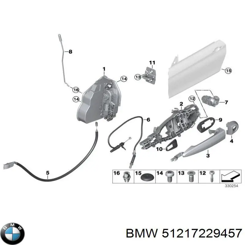 51217276667 BMW zamek drzwi przednich lewych