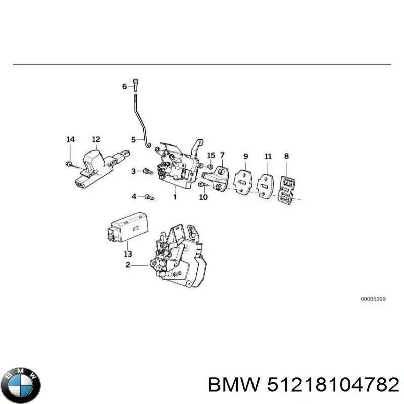 Zamek drzwi przednich prawych BMW 5 sedana (E34) (1987 - 1995) cena, od 9,41 USD