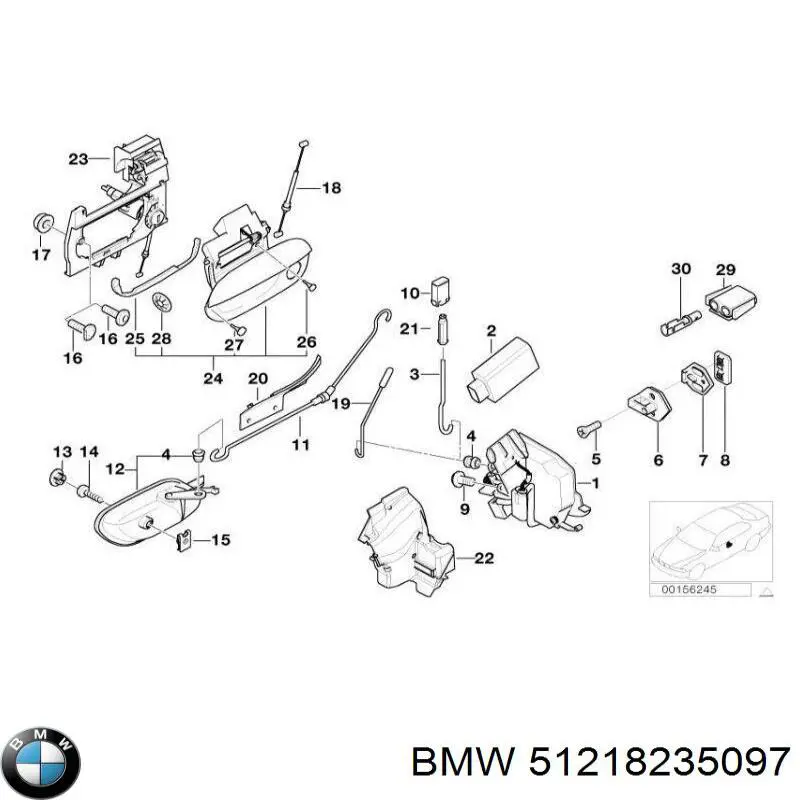 Zamek drzwi przednich lewych do BMW 5  E39