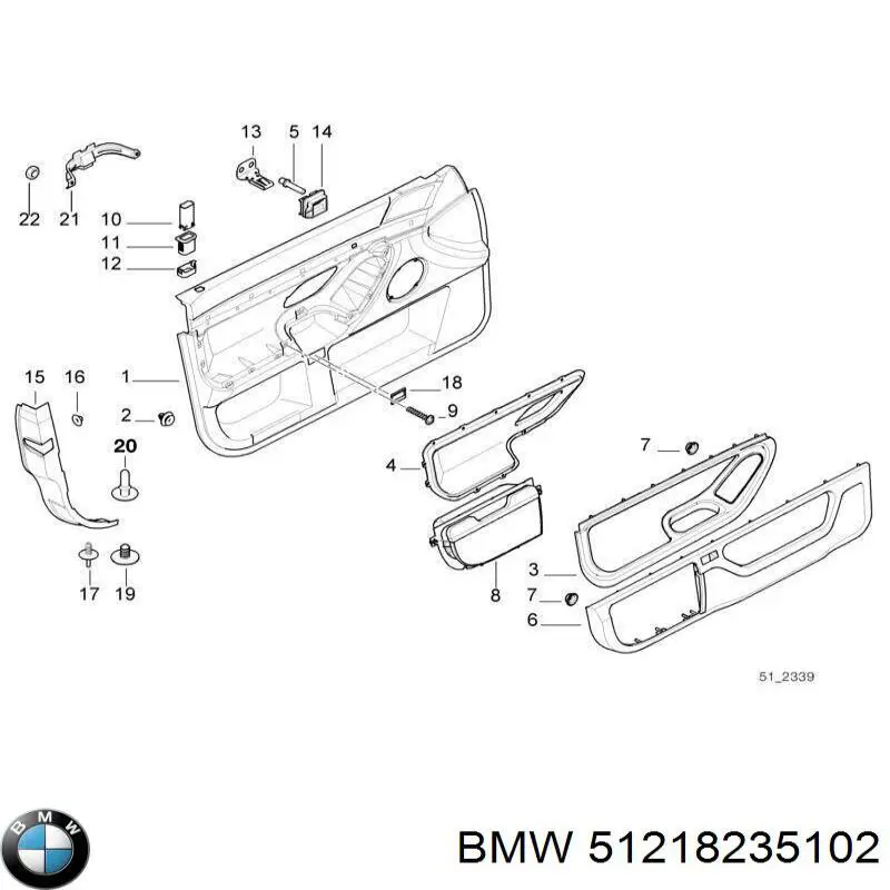 Zamek drzwi przednich prawych BMW 7 sedana (E38) (1994 - 2001) cena, od 77,19 USD