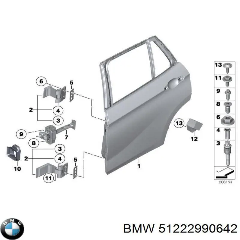 Ogranicznik drzwi tylny do BMW X1 (E84)