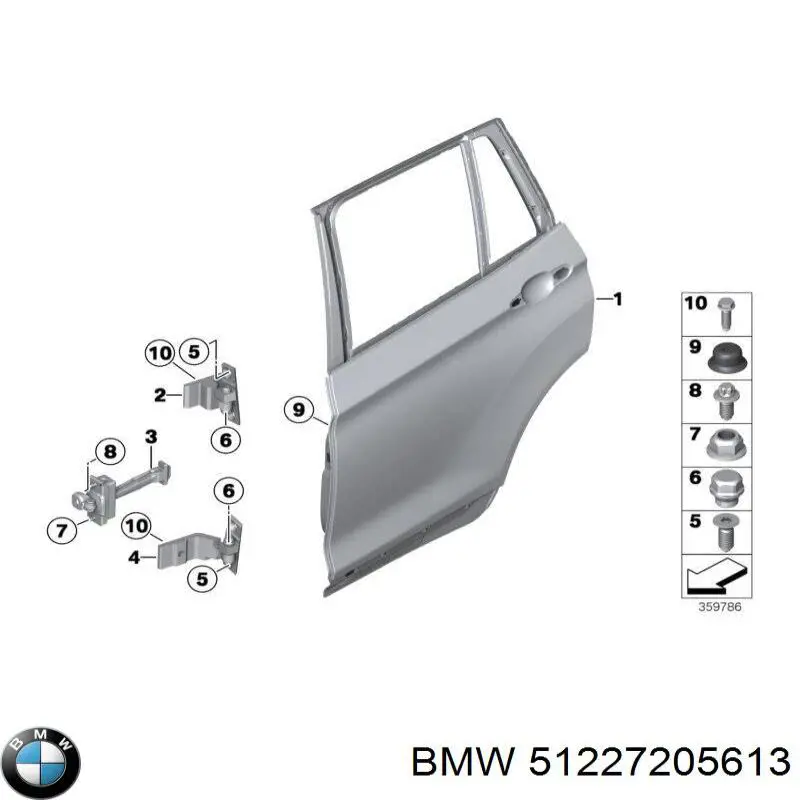 Ogranicznik drzwi tylny do BMW X3 (F25)