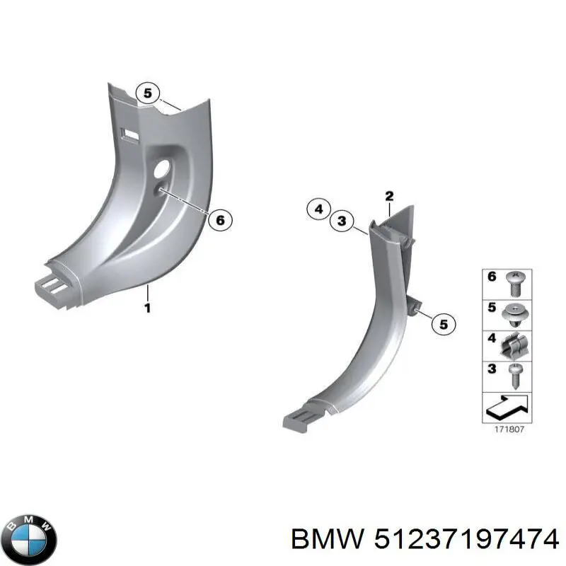 Linka otwierania maski tylna do BMW 7 (E65, E66, E67)