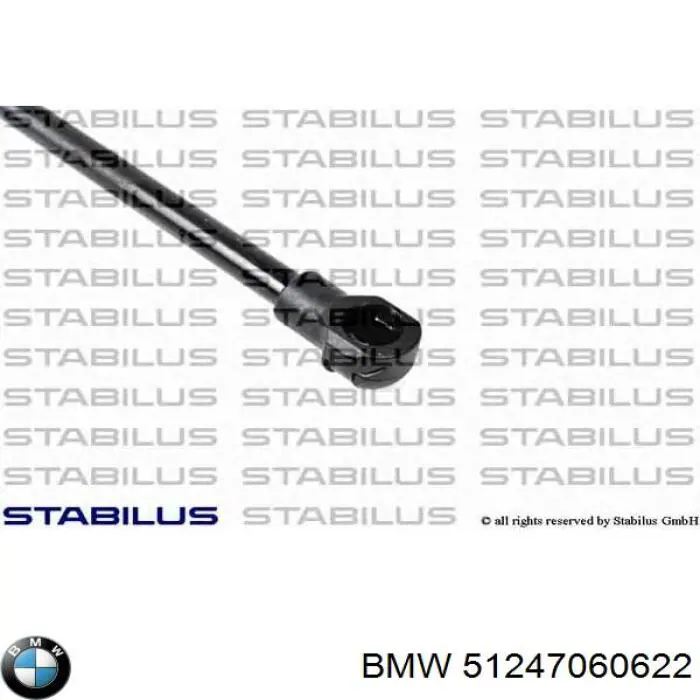 Amortyzator klapy bagażnika (3/5 drzwi-tylnych) BMW 51247060622 cena, od 14,80 USD