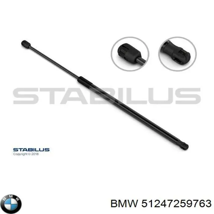 Do koszyka 51247259763 BMW Amortyzator klapy bagażnika (3/5 drzwi-tylnych)