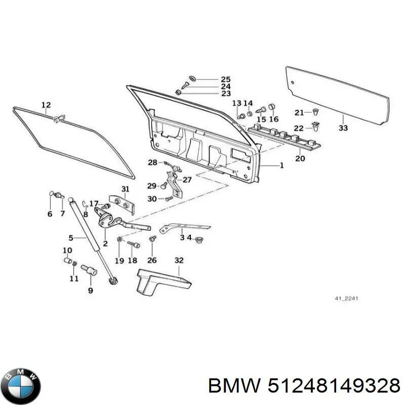 Do koszyka 51248149328 BMW Amortyzator klapy bagażnika (3/5 drzwi-tylnych)