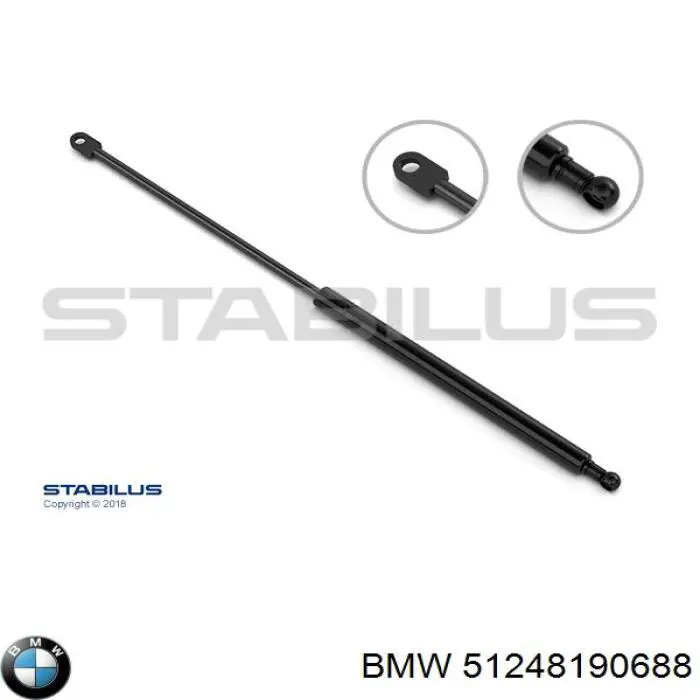 Do koszyka 51248190688 BMW Amortyzator klapy bagażnika (3/5 drzwi-tylnych)