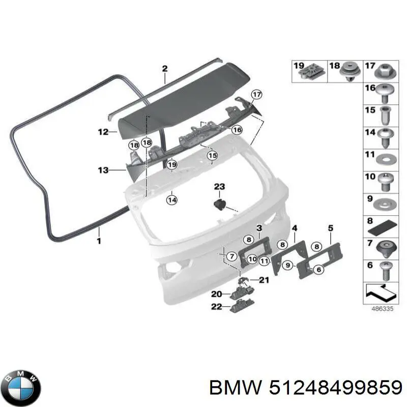 51248499859 BMW Spojler bagażnika (drzwi 3/5 tylnych)