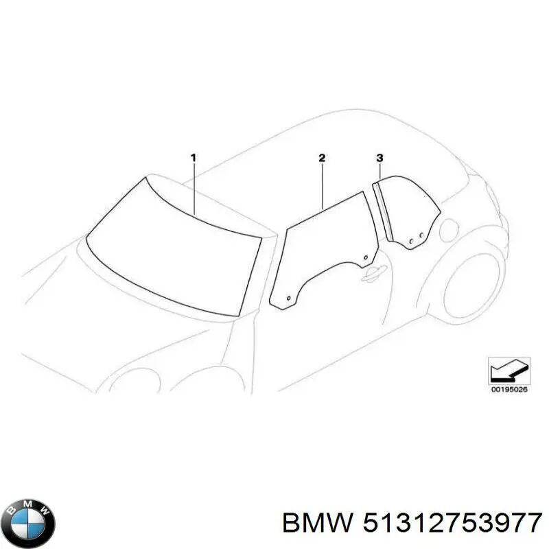 51312753977 BMW Szyba przednia