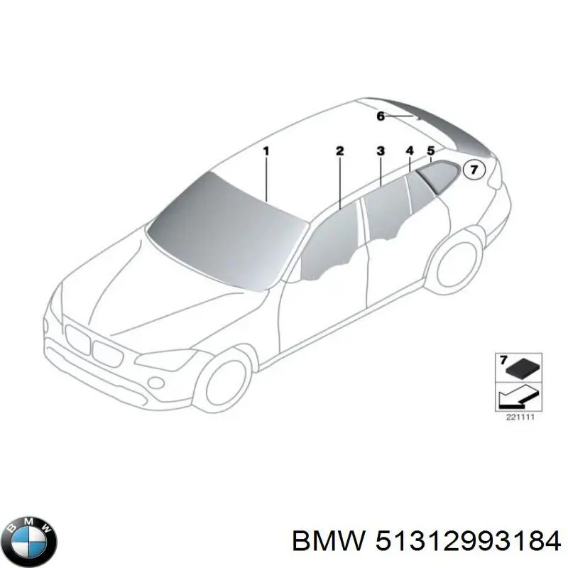 51312993184 BMW Szyba przednia