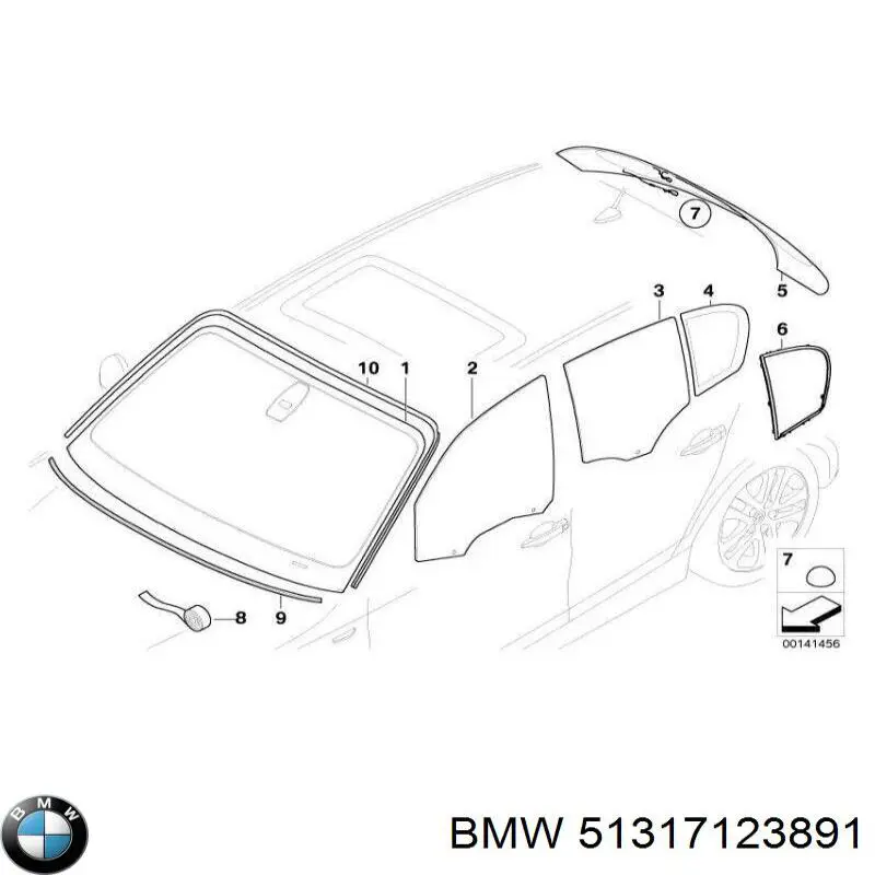 Szyba przednia do BMW 1  E81
