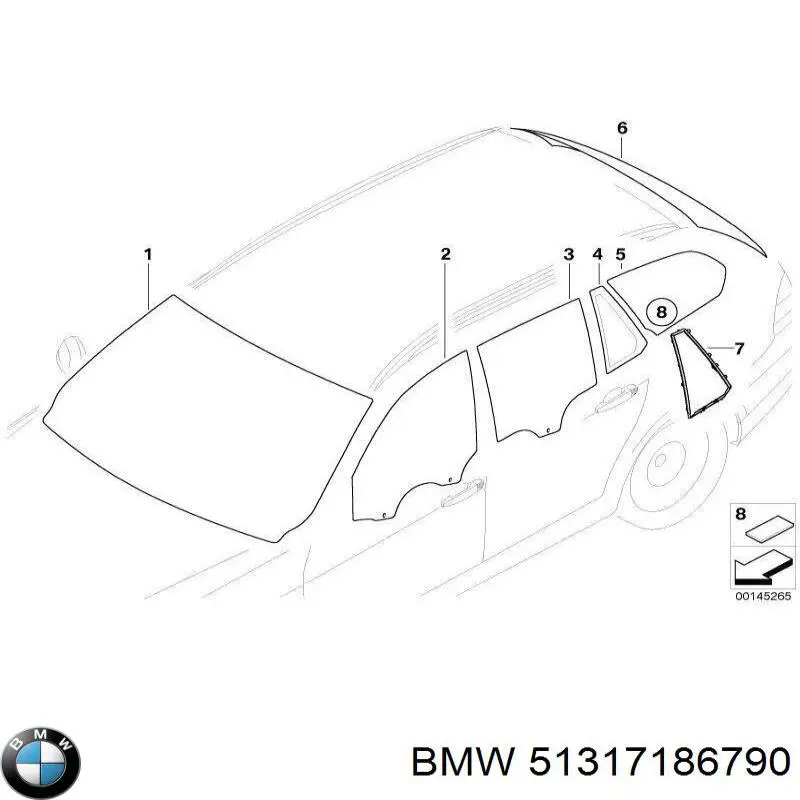 Szyba przednia BMW 51317186790 cena, od 113,25 USD