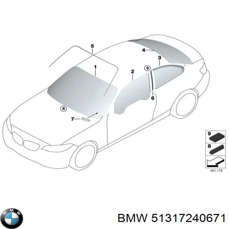 Listwa ochronna szyby przedniej do BMW 2  F23