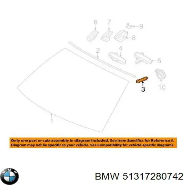 51317280742 BMW szyba przednia