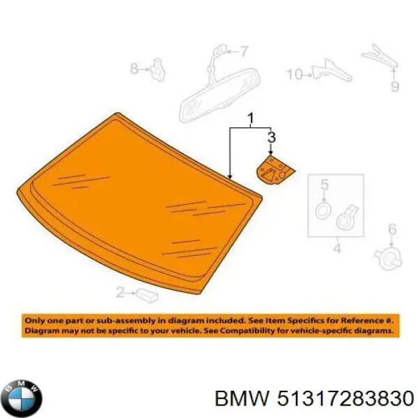 Do koszyka 51317283830 BMW Szyba przednia