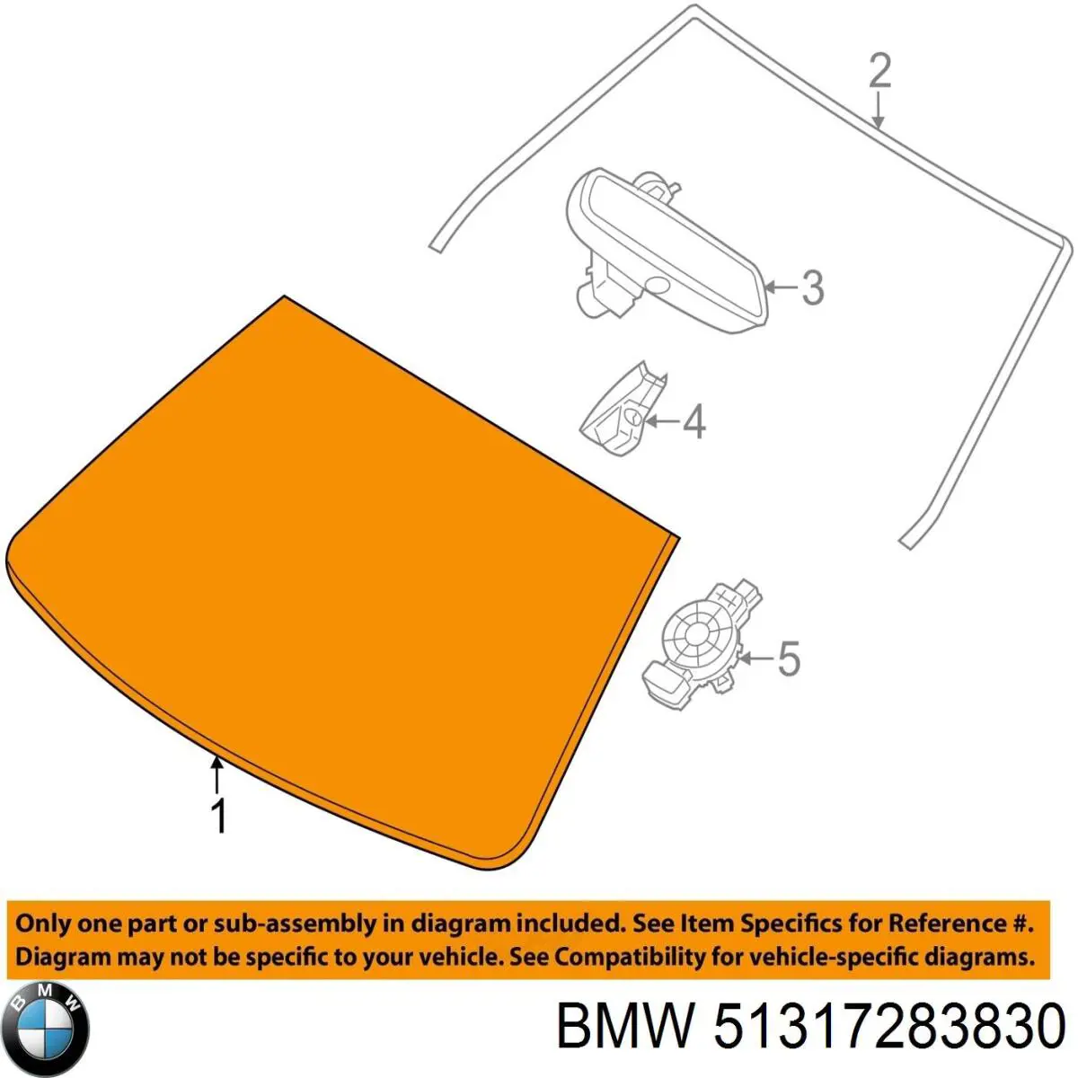 51317283830 BMW Szyba przednia