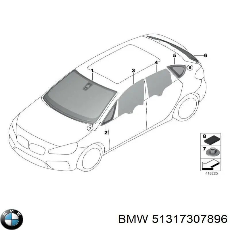 Listwa ochronna szyby przedniej do BMW X1  E84