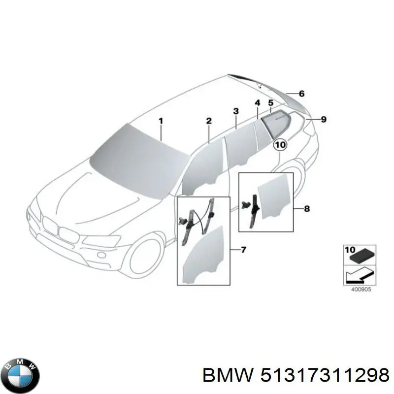 51317311298 BMW Szyba przednia