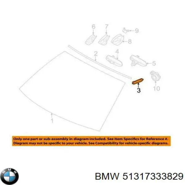 51317333829 BMW szyba przednia