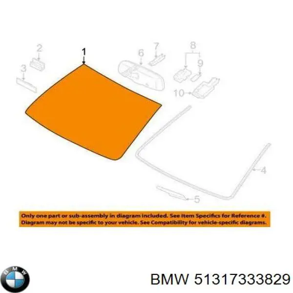 Szyba przednia do BMW 5  F10