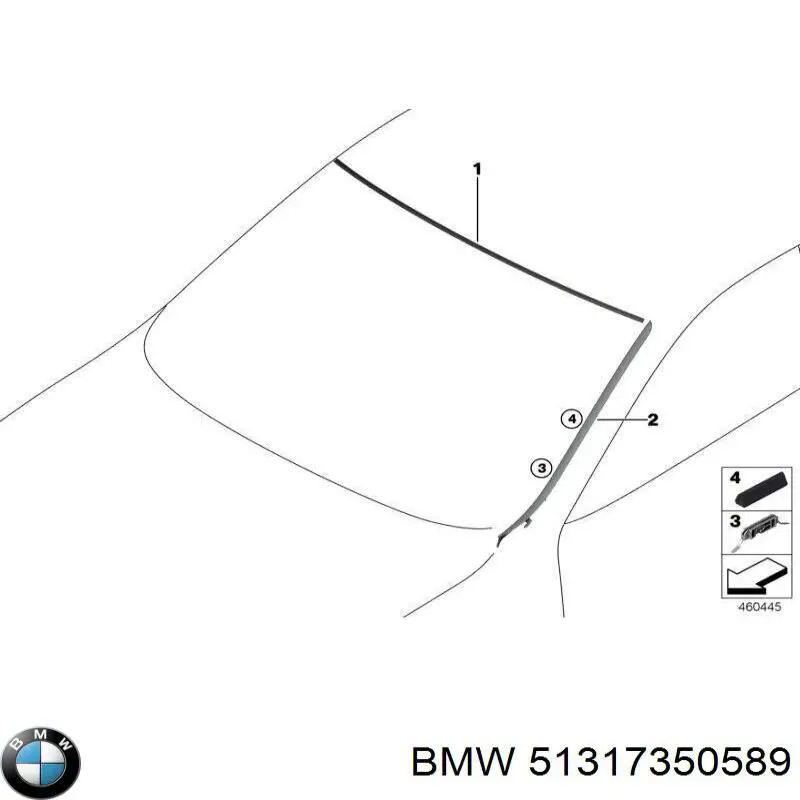 Listwa ochronna szyby przedniej do BMW X1 (F48)