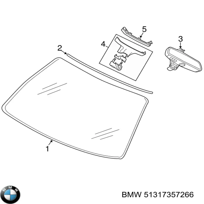 51317357266 BMW Szyba przednia