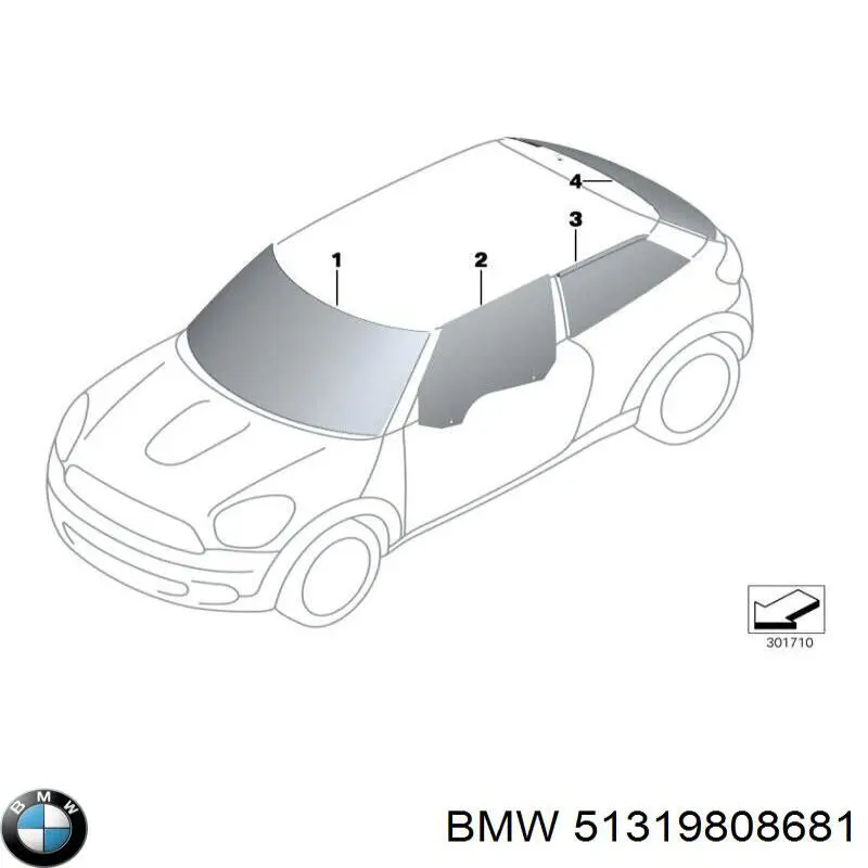 51319808681 BMW Szyba przednia
