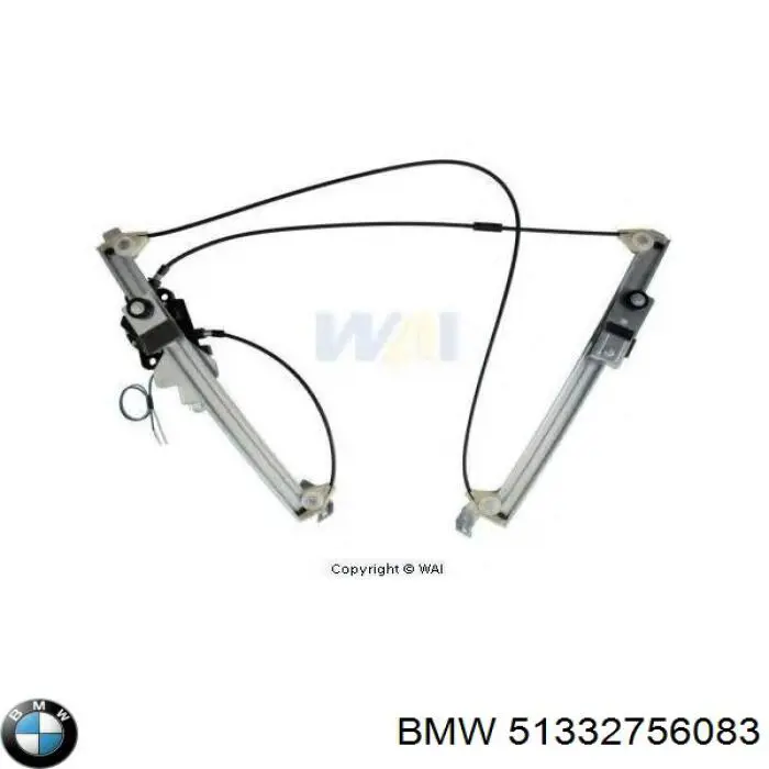 Mechanizm podnoszenia szyby drzwi przednich lewych BMW 51332756083 cena, od 81,26 USD