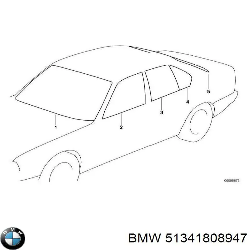 Lufcik drzwi tylnych lewych do BMW 5 (E28)