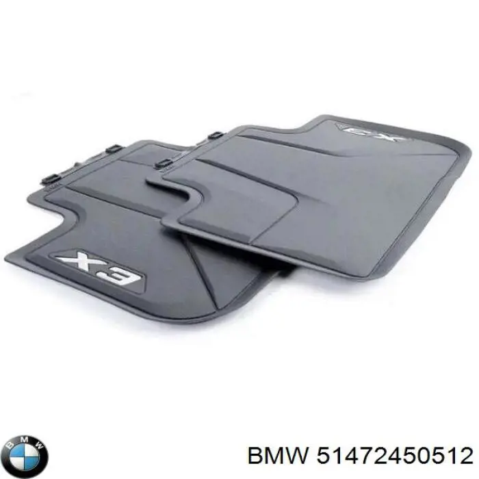 51472450512 BMW Dywanik tylny, zestaw 2 szt.