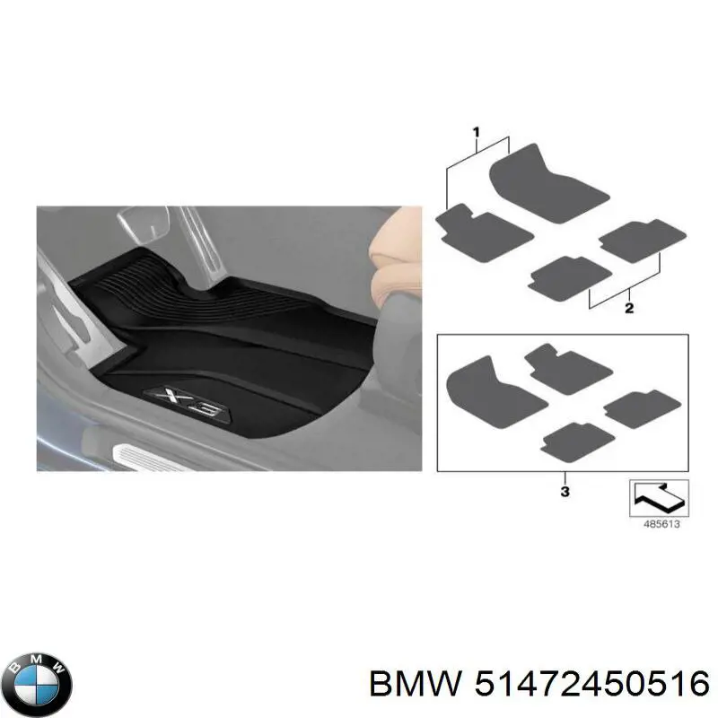 Dywanik bagażnika BMW 51472450516 cena, od 91,94 USD