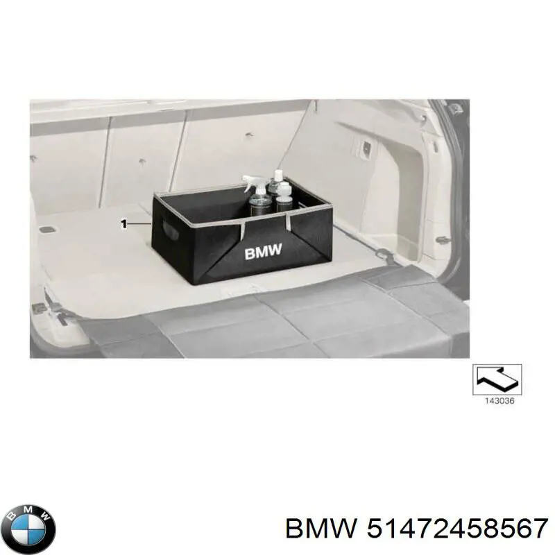 Do koszyka 51472458567 BMW Dywanik bagażnika