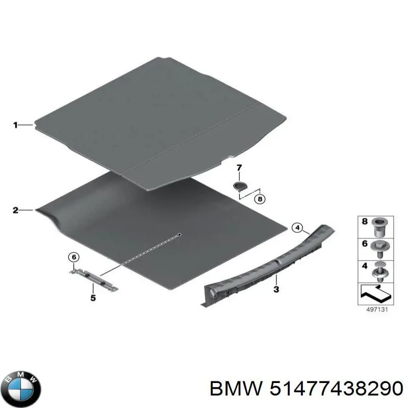 51477438290 BMW Obudowa dolnej przestrzeni bagażowej