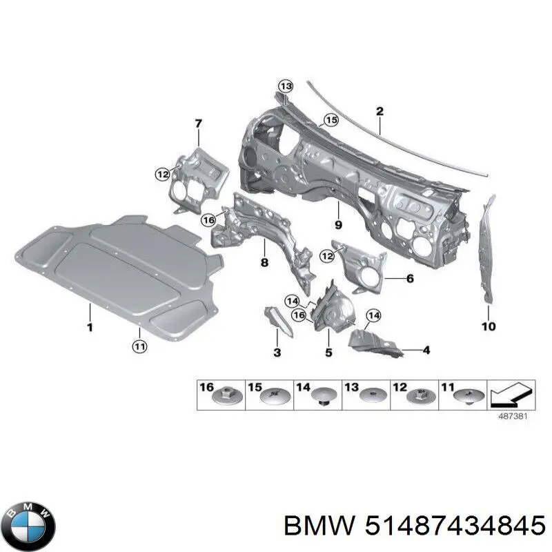 713 5137 Autotechteile wygluszenie maski