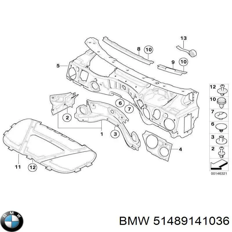 Wygluszenie maski BMW 51489141036 cena, od 55,85 USD