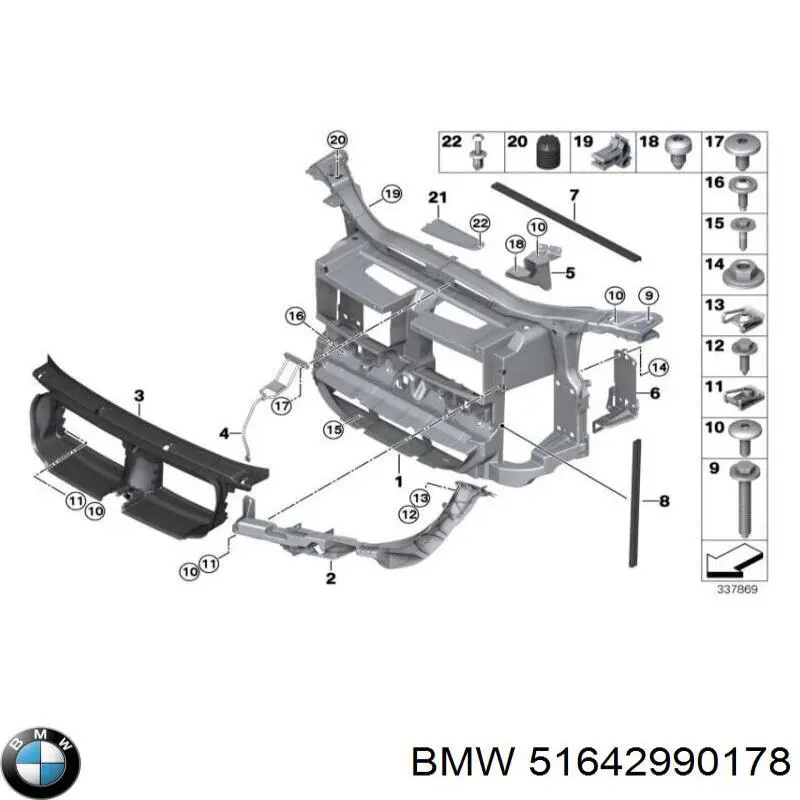 Kierownica powietrza (deflektor) chłodnicy do BMW X1 (E84)