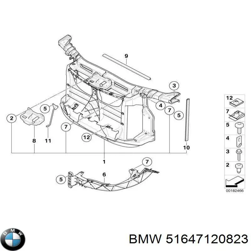 Wsponik (adapter) mocowania reflektora przedniego lewego BMW 51647120823 cena, od 62,99 USD