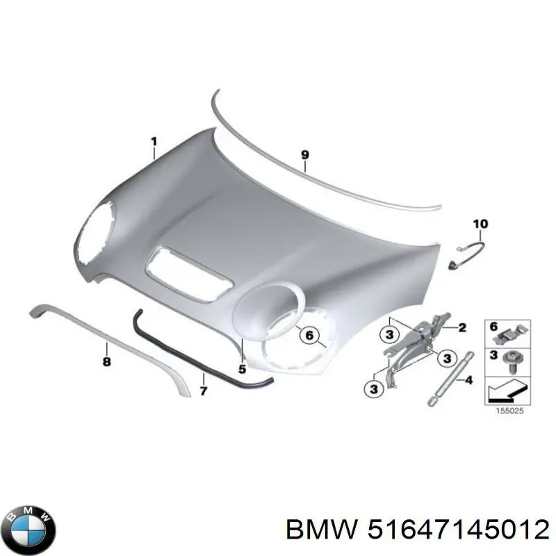 Do koszyka 51647145012 BMW Ramka mocowania chłodnicy