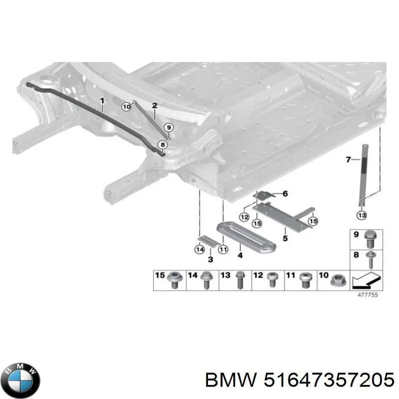51647357205 BMW Osłona chłodnicy górna (panel mocowania reflektorów)