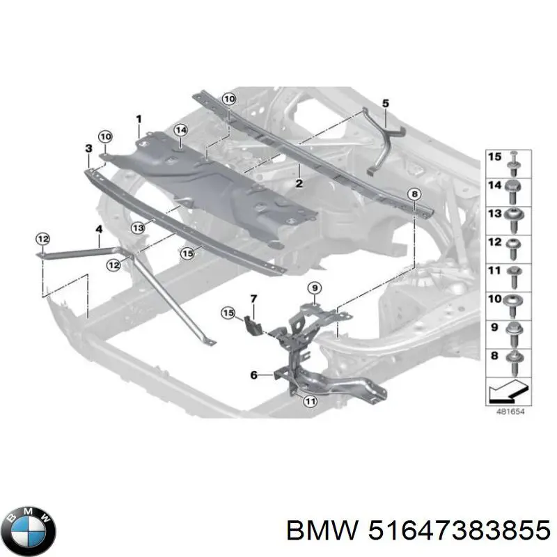 Nakładka panelu przedniego (osłony chłodnicy) górna BMW 51647383855 cena, od 87,54 USD
