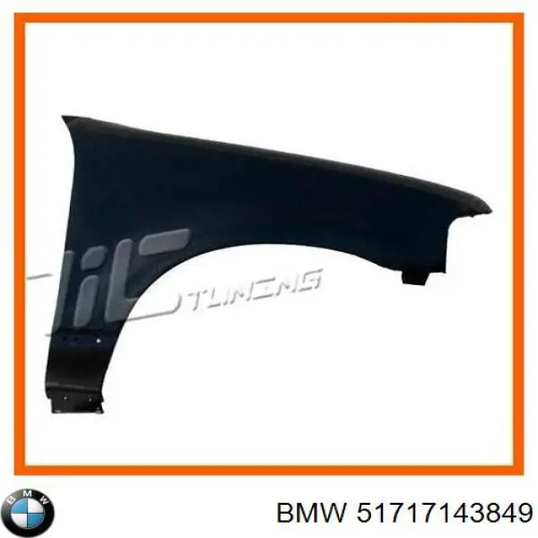 Klapka błotnika przedniego lewego BMW 51717143849 cena, od 5,30 USD
