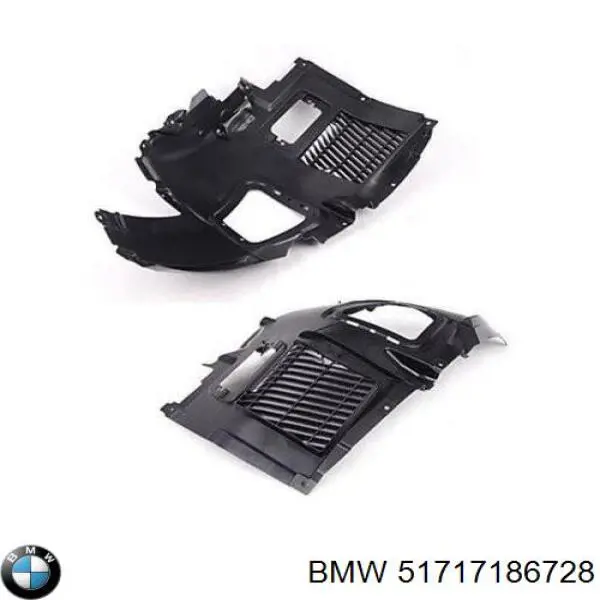 Do koszyka 51717186728 BMW Nadkole błotnika przedniego prawe przednie